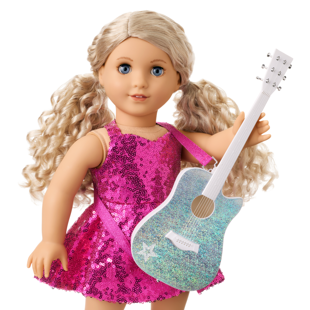 American Girl® x Megan Moroney Guitar & Mic Stand for 18-inch Dolls E2