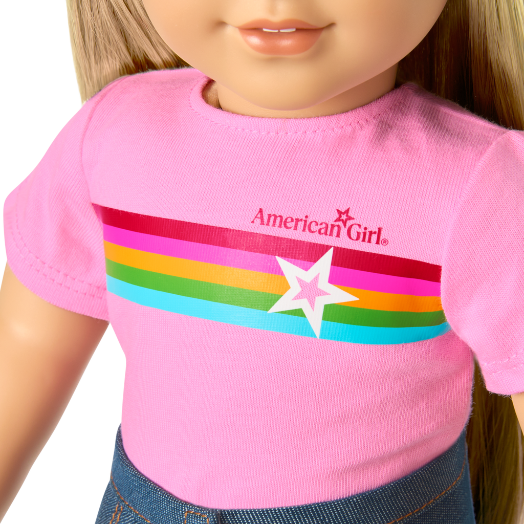 Truly Me™ 18-inch Doll #131 with straight blonde hair B4