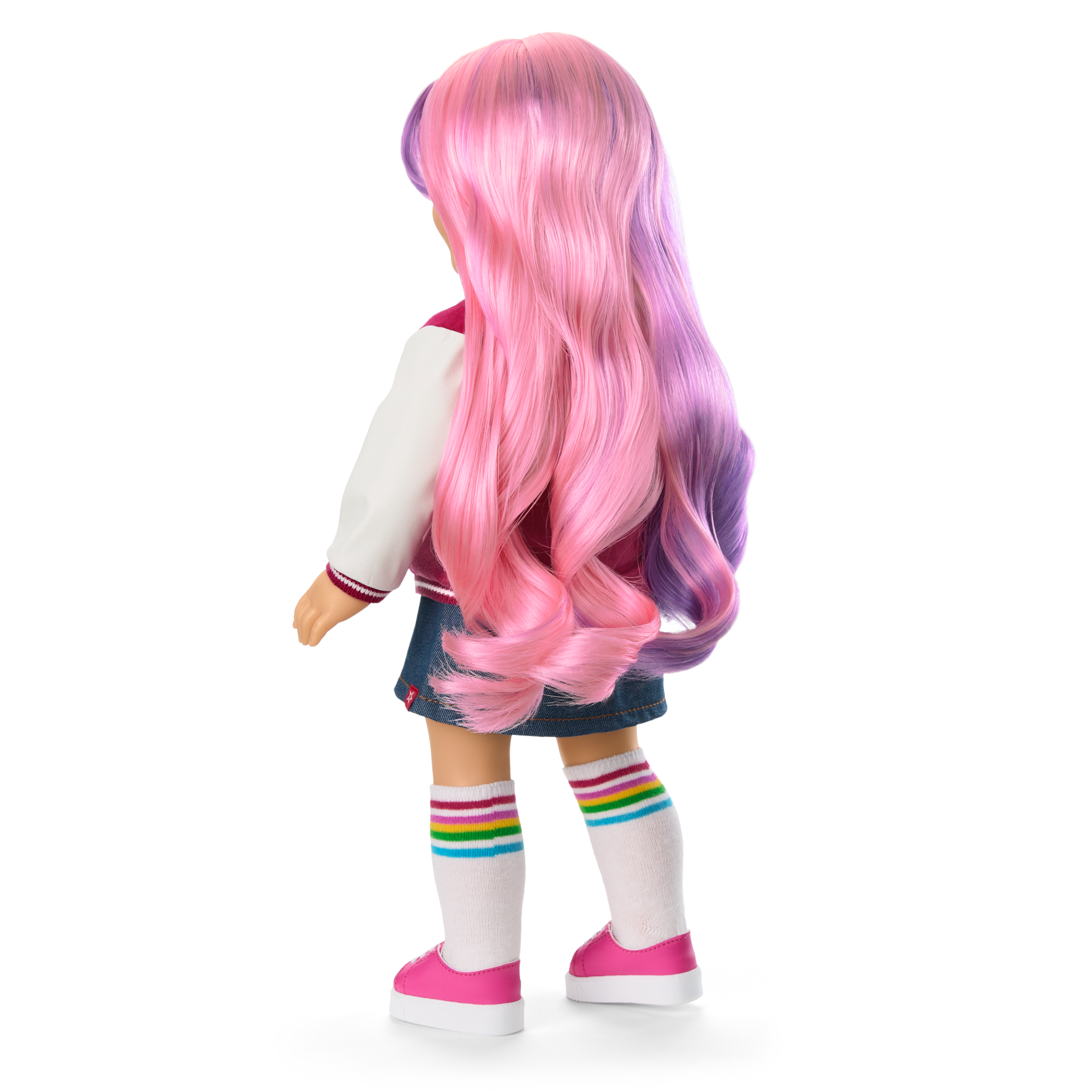 Truly Me™ 18-inch Doll #116 with wavy purple-and-pink hair C3