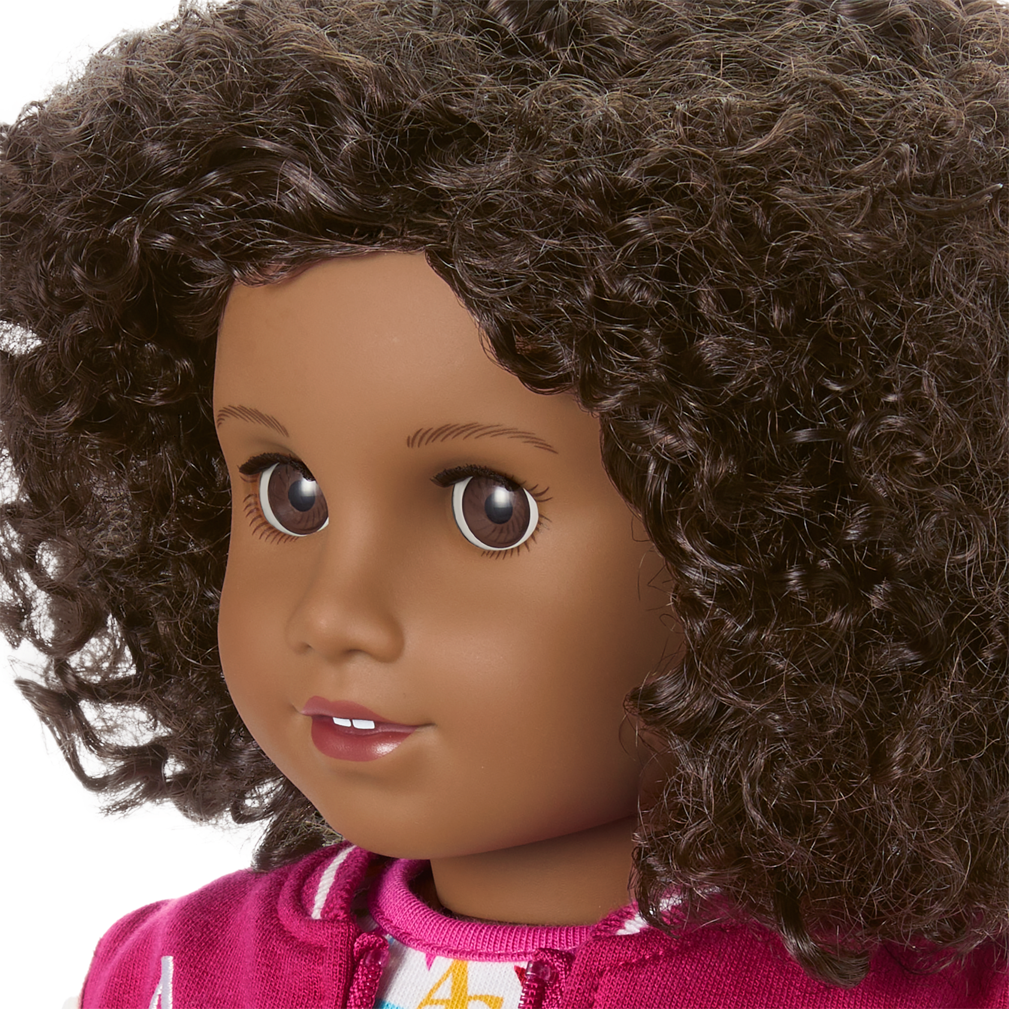 Truly Me™ 18-inch Doll #112 with curly dark-brown hair E2