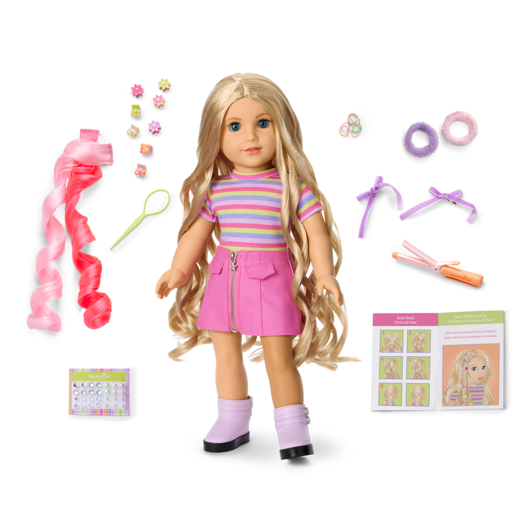 Long Hair Looks™ by Truly Me™ 18-inch Doll #133 & hair accessories C5