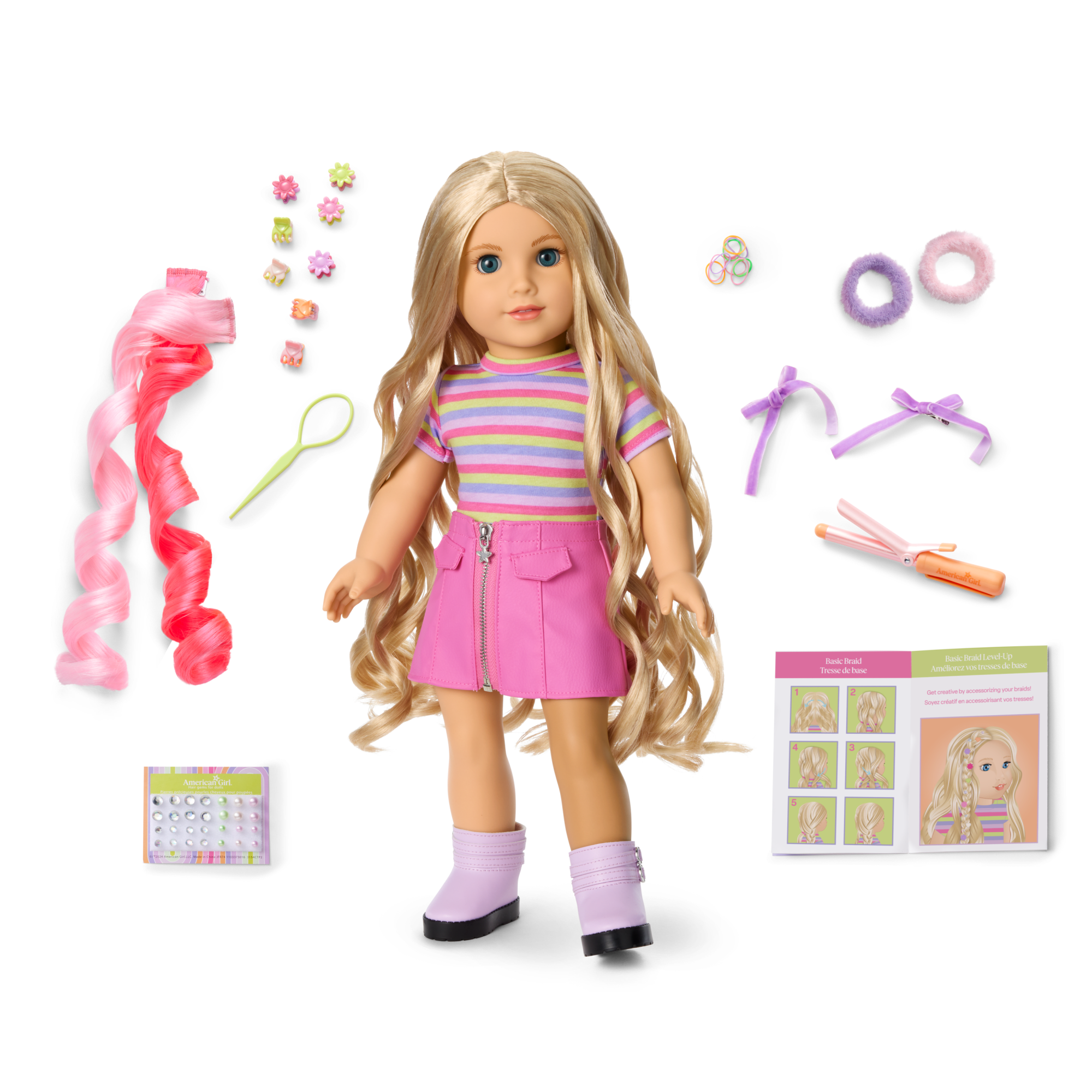 Long Hair Looks™ by Truly Me™ 18-inch Doll #133 & hair accessories C5