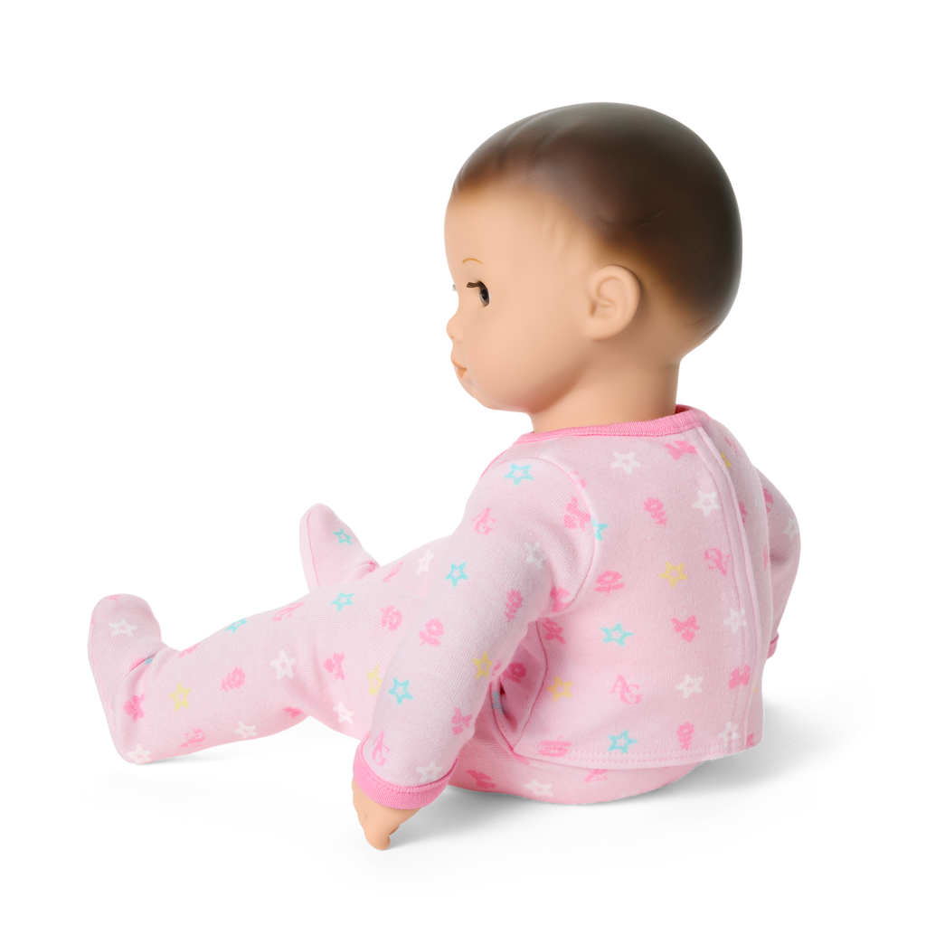 Bitty Baby® Doll #2 with brown hair in Pastel Pink A9