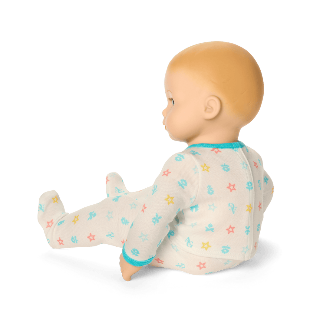 Bitty Baby® Doll #3 with blonde hair in Pastel Blue D7