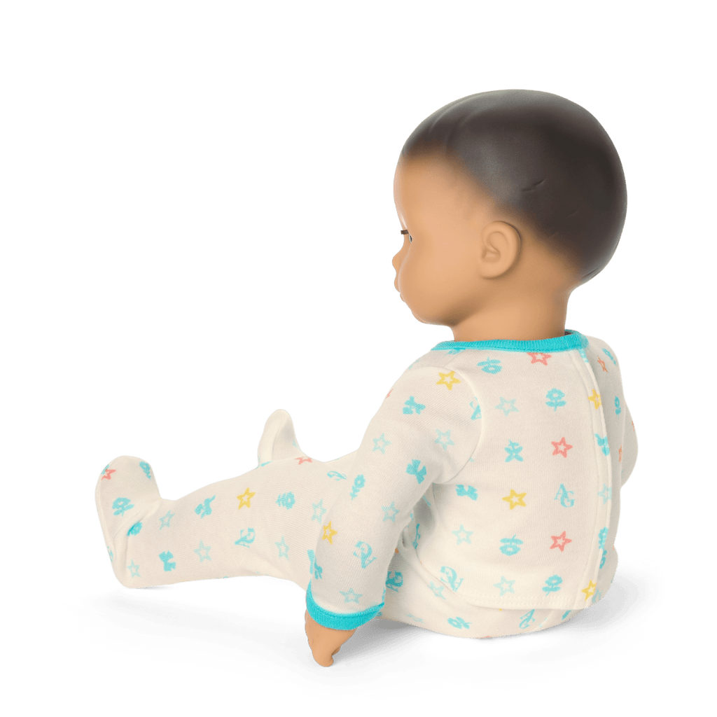 Bitty Baby® Doll #4 with black hair in Pastel Blue B3