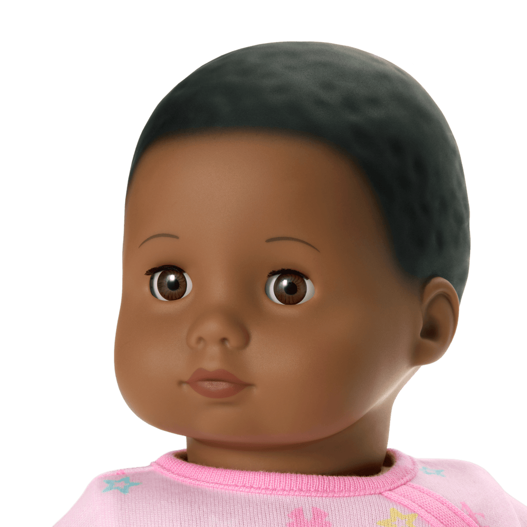 Bitty Baby® Doll #1 with black hair in Pastel Pink D8