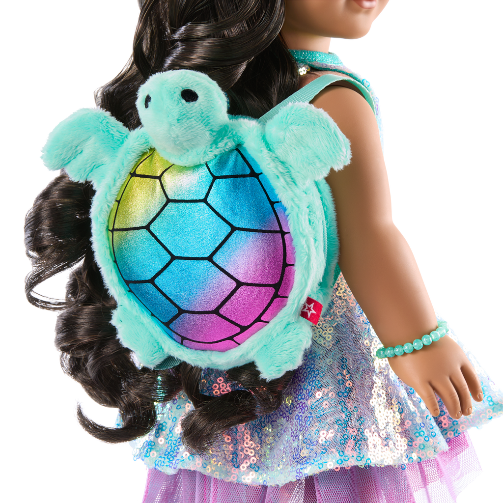 Shimmering Sea Turtle Backpack & Accessory Set for 18-inch Dolls F9