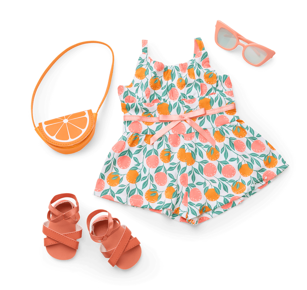 Orange You Glad It's Summer Outfit for 18-inch Dolls F8