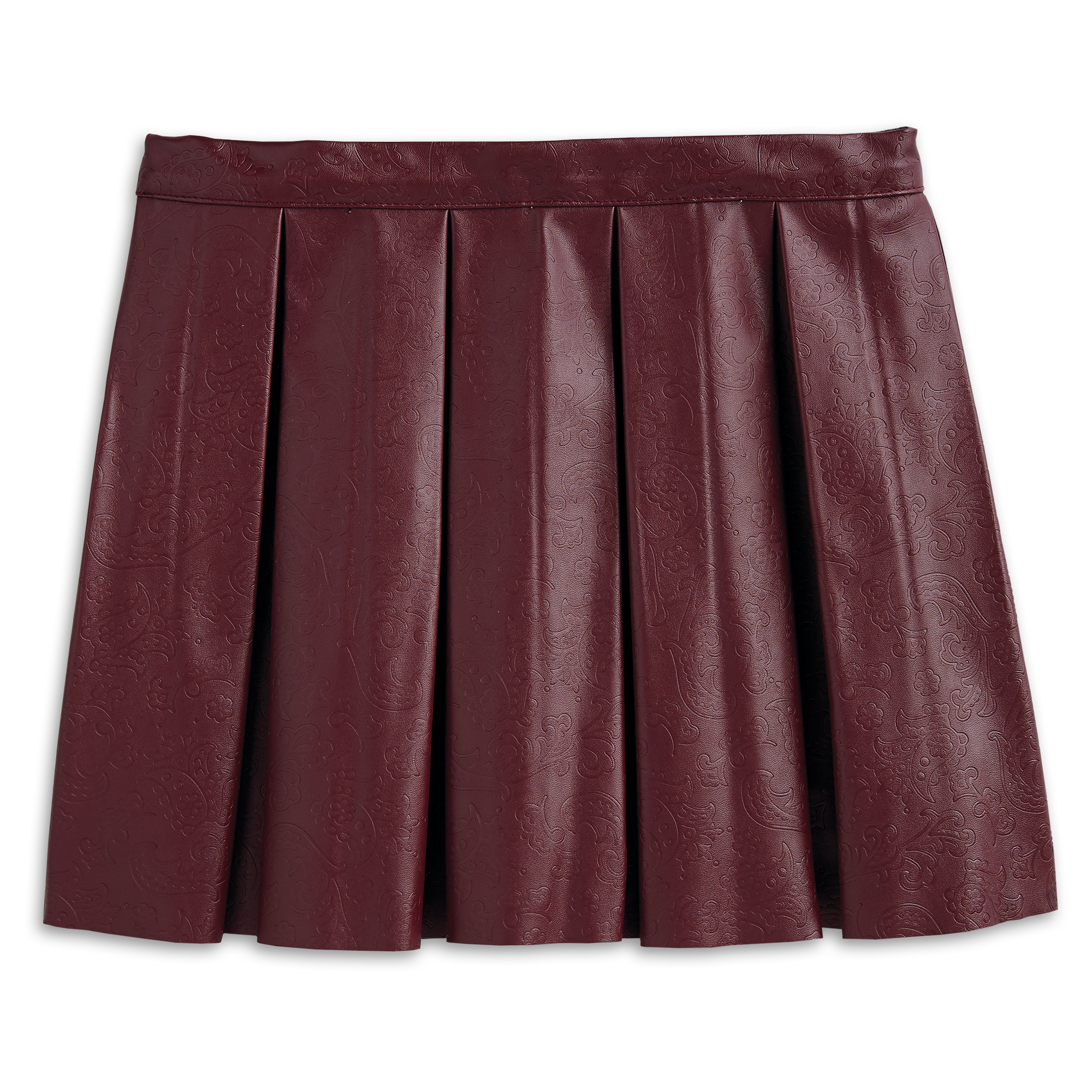 Embossed Paisley Skirt for Girls A6