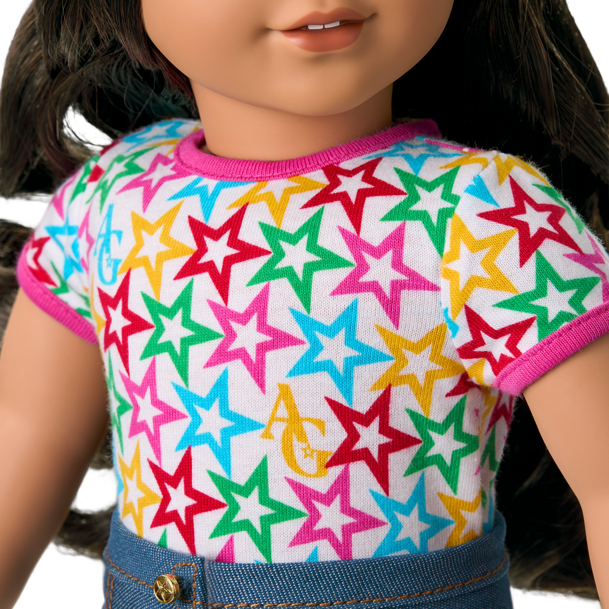 Truly Me™ 18-inch Doll #108 with curly black-brown hair B5