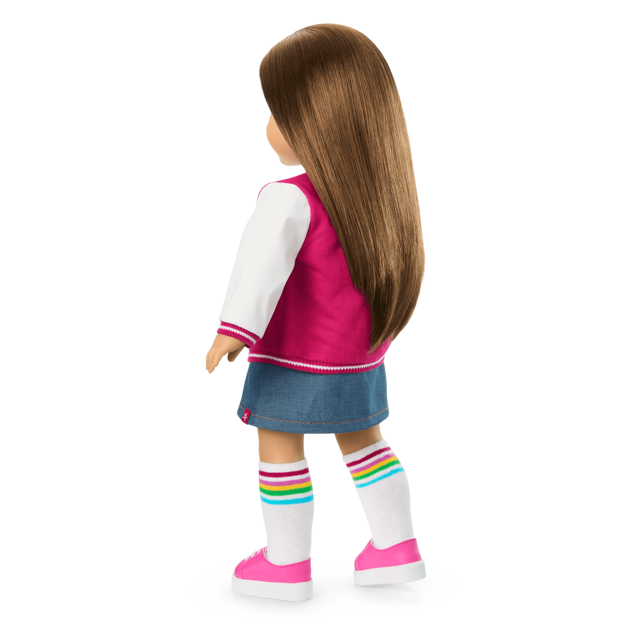 Truly Me™ 18-inch Doll #107 with straight brown hair F2