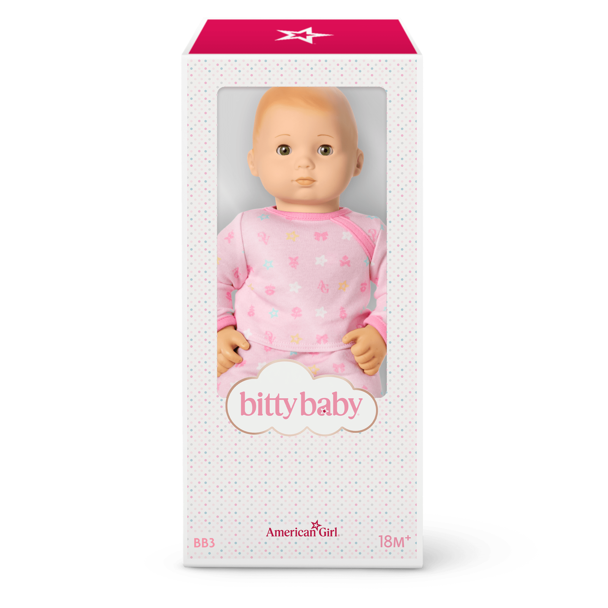 Bitty Baby® Doll #3 with blonde hair in Pastel Pink A3