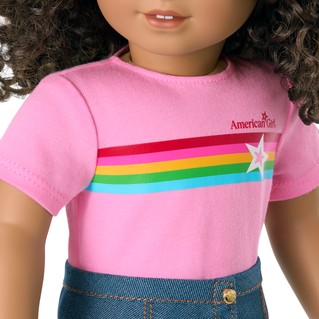 Truly Me™ 18-inch Doll #132 with curly dark-brown hair A3