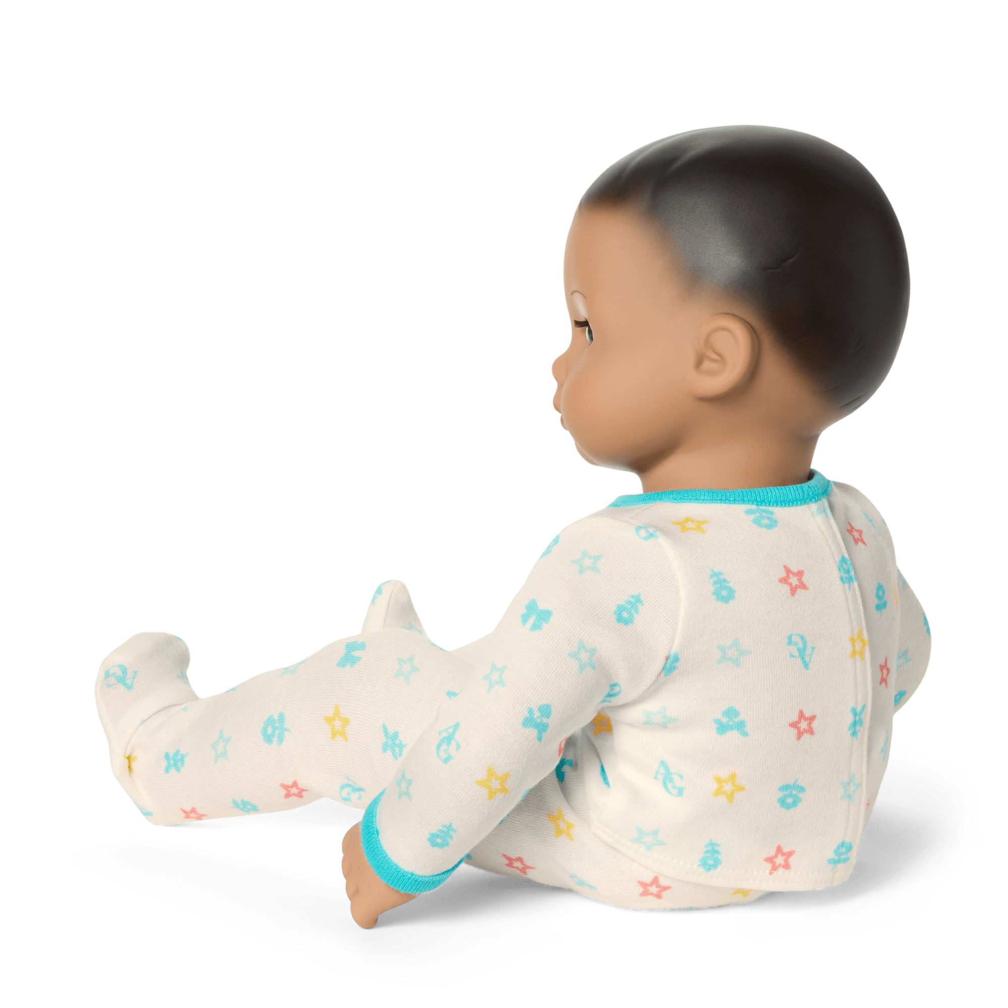 Bitty Baby® Doll #5 with dark-brown hair in Pastel Blue C2