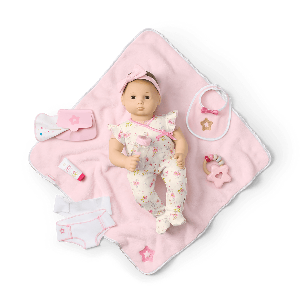 Bitty Baby® Doll #2 with brown hair Care & Play Set D4