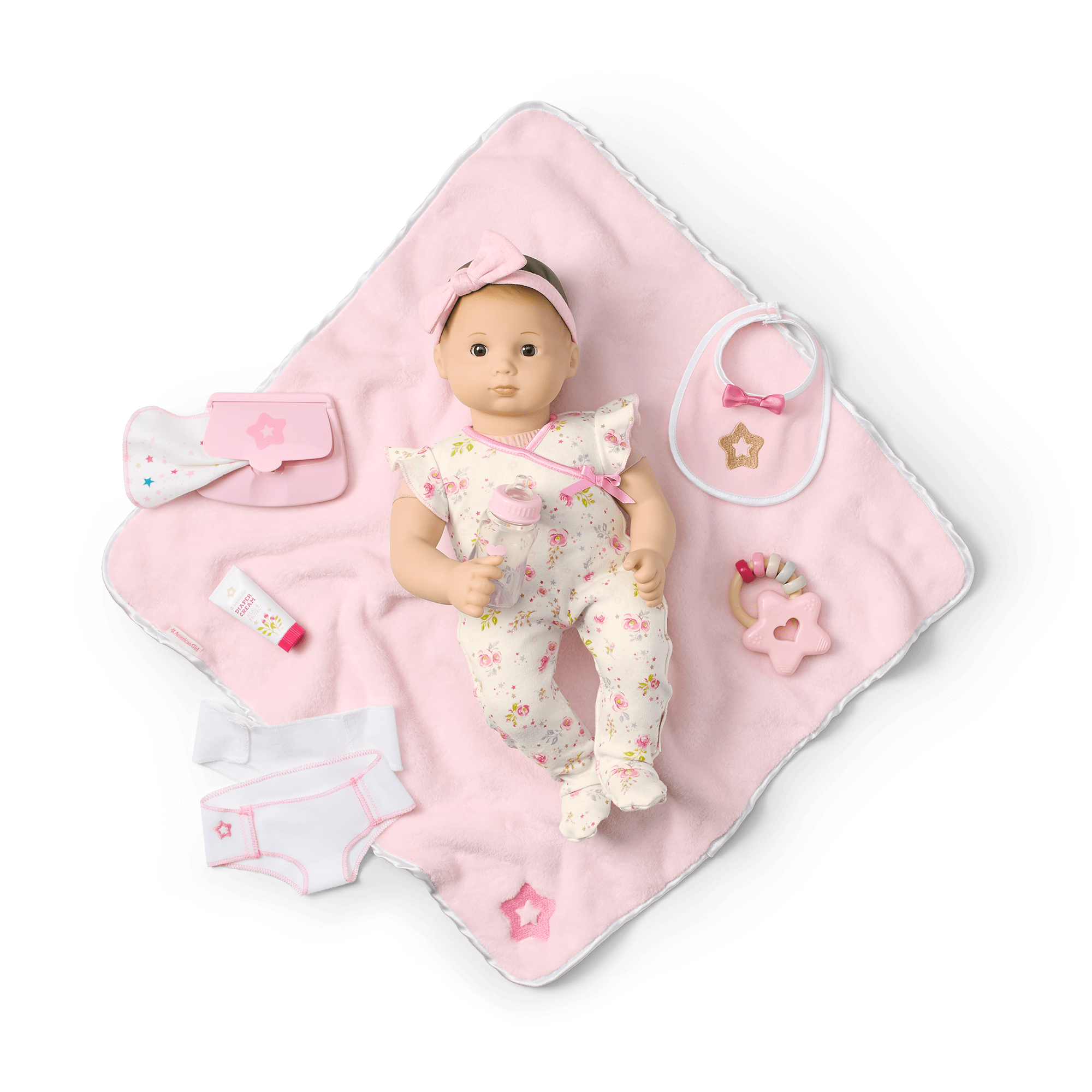 Bitty Baby® Doll #2 with brown hair Care & Play Set D4