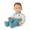 Bitty Baby® Doll #2 with brown hair in Soft Blue E6