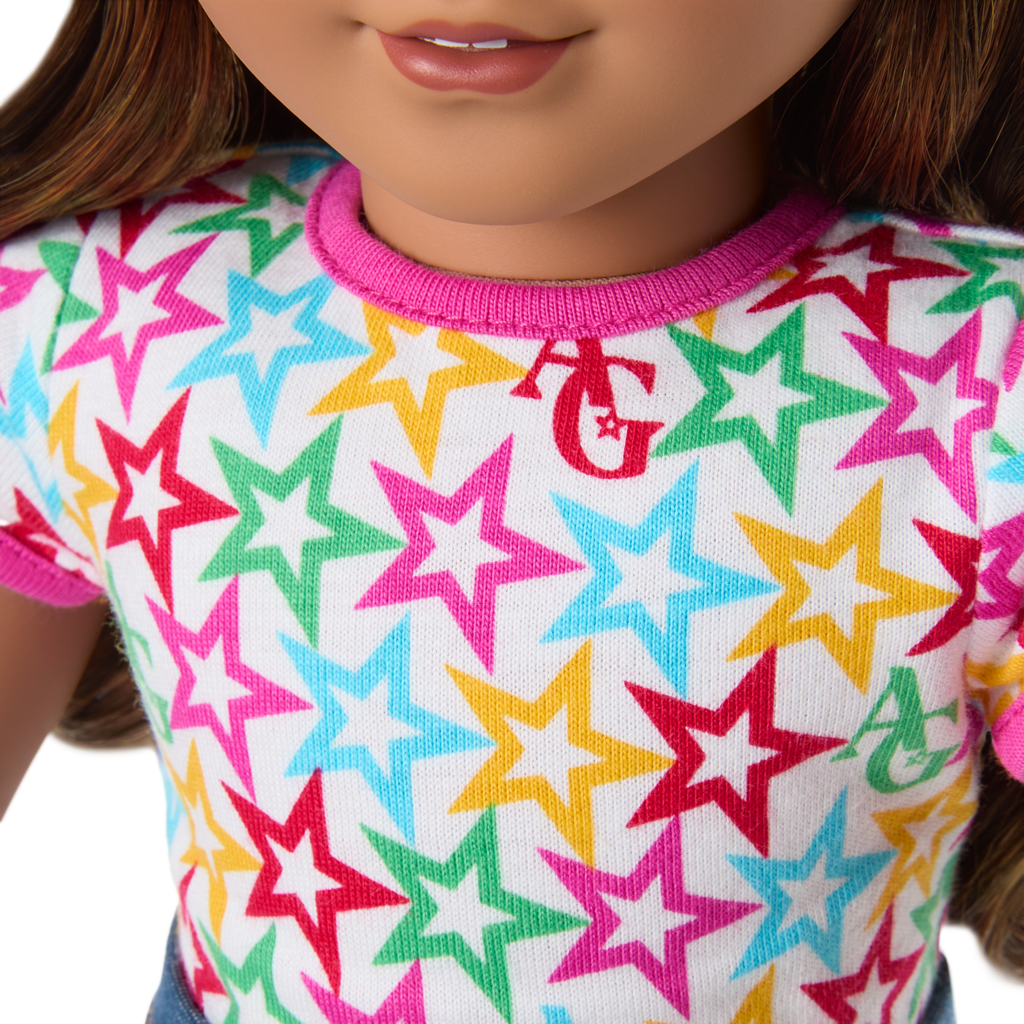 Truly Me™ 18-inch Doll #117 with wavy dark-brown hair D9