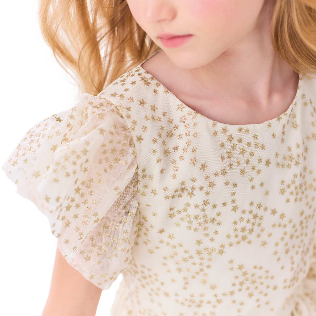 American Girl® x Janie and Jack Sparkly Cream Celebration Dress for Little Girls & Girls A3
