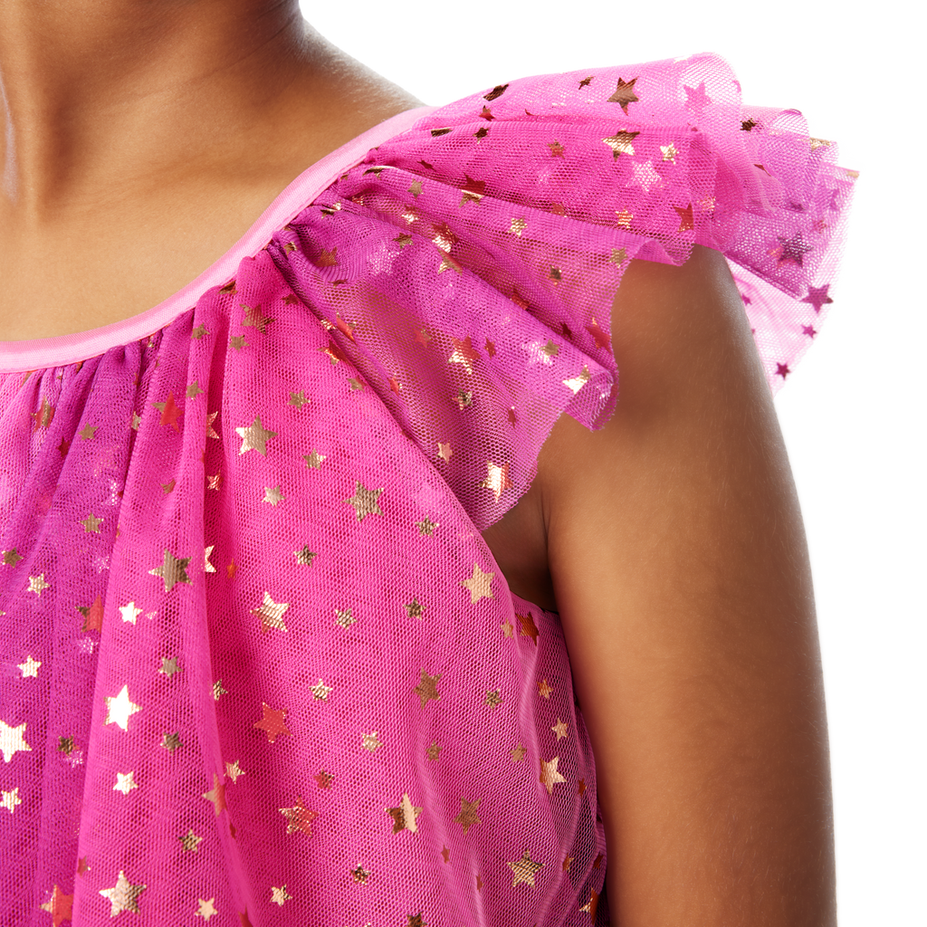 Pink Party-Ready Dress for Girls F4