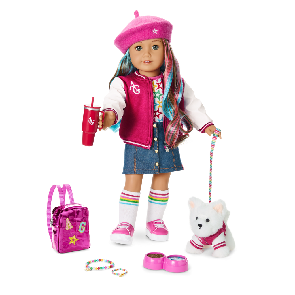 Truly Me™ 18-inch Doll #101 with wavy caramel hair C1