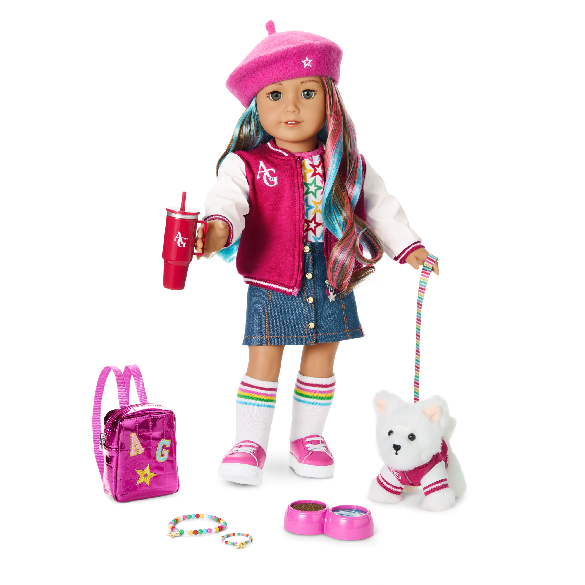 Truly Me™ 18-inch Doll #101 with wavy caramel hair C1