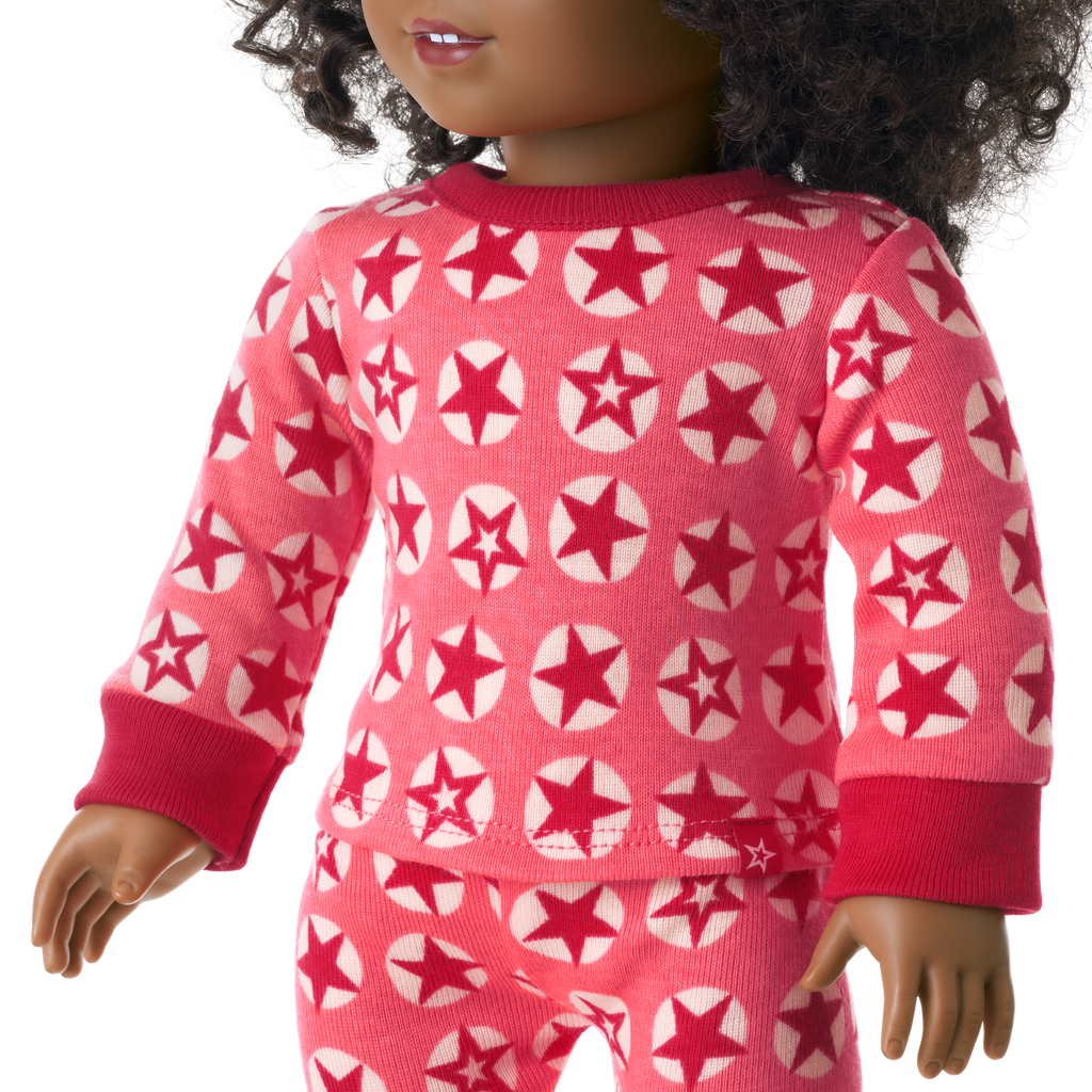 American Girl® x Hanna Andersson Berry Bright Stars Pajamas for 18-inch Dolls C5