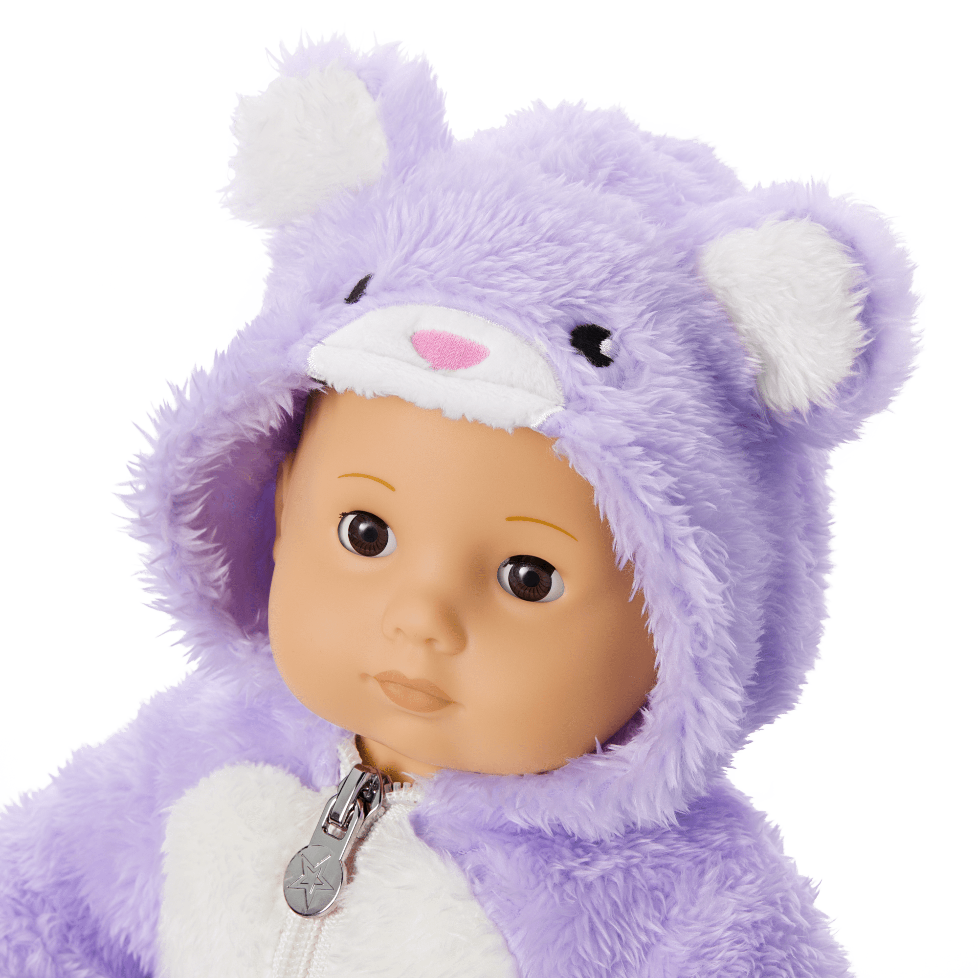 Lovable Lavender Bear One-Piece Outfit for Bitty Baby® Dolls C1