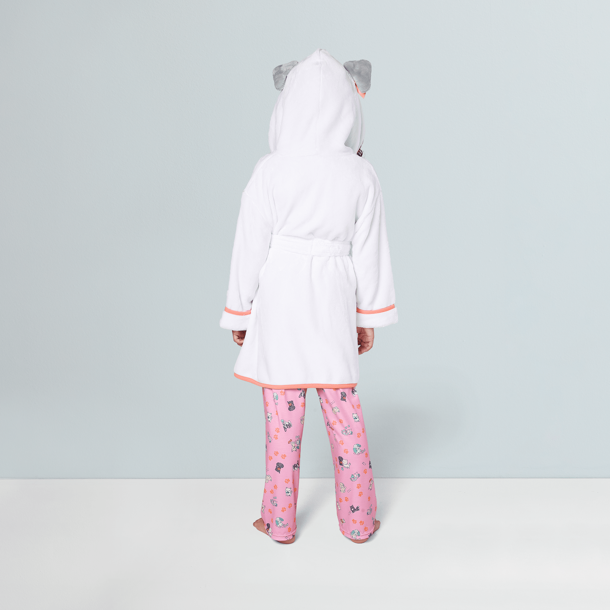 Comfy Puppy Robe Set for Girls & 18-inch Dolls D9