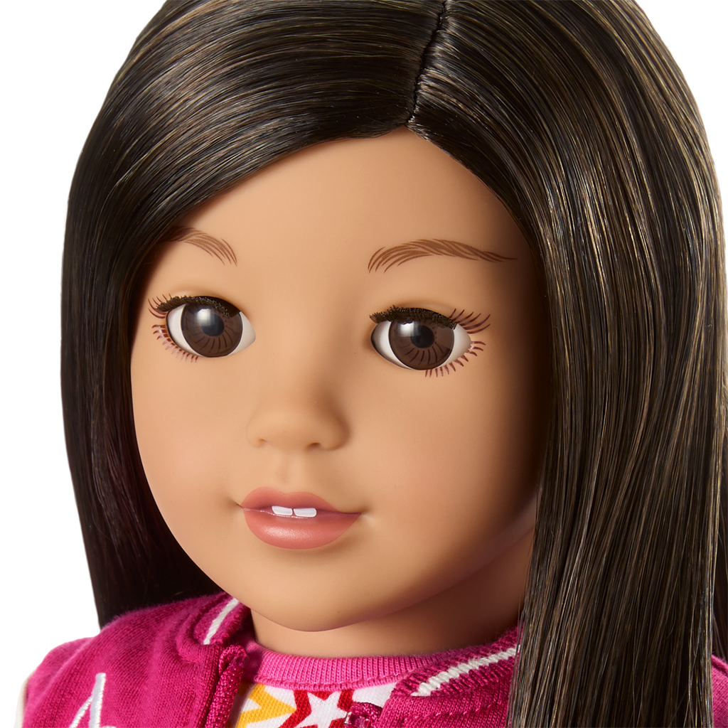 Truly Me™ 18-inch Doll #124 with straight black-brown hair C5