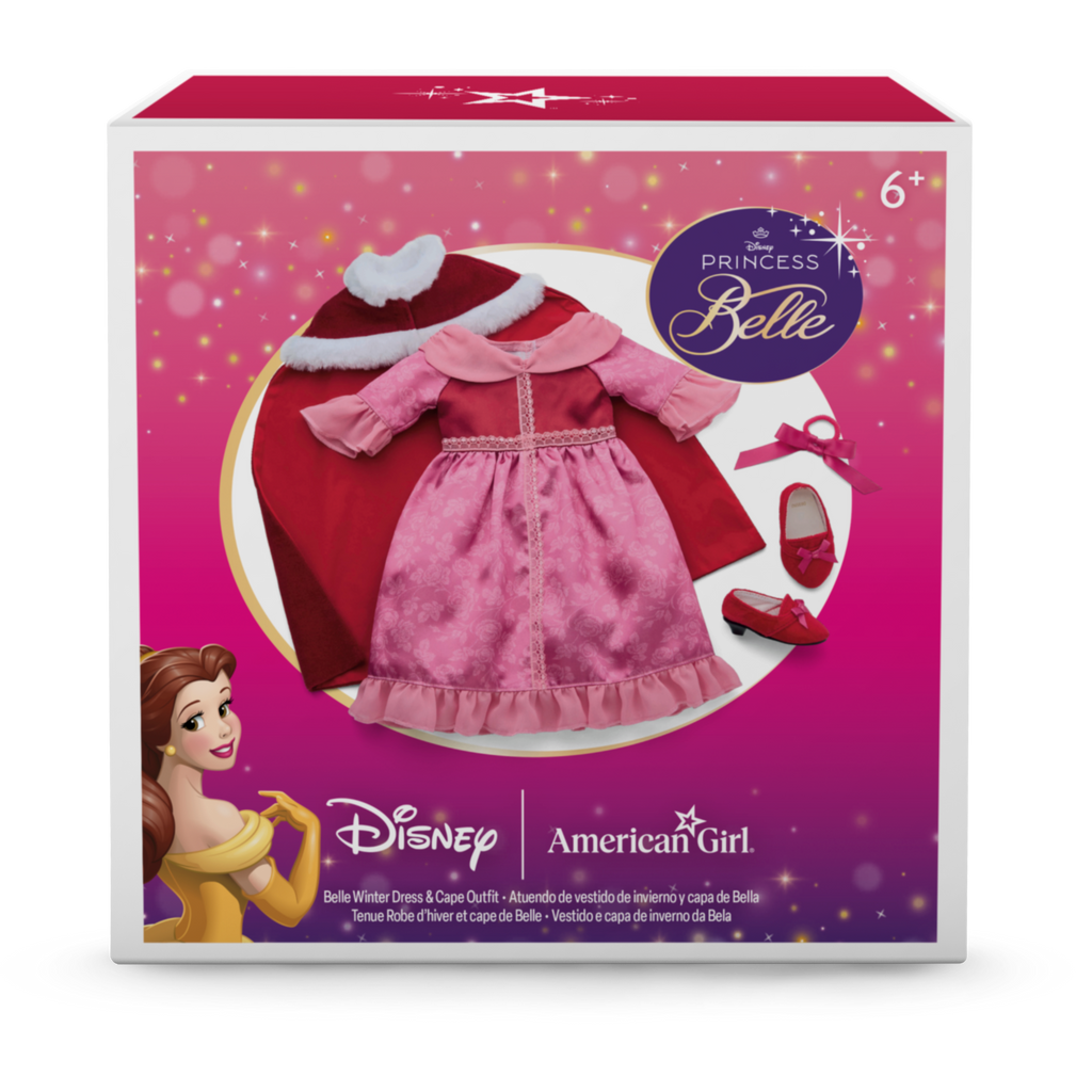 Disney Princess Belle Winter Dress & Cape Outfit for 18-inch Dolls by American Girl® A3