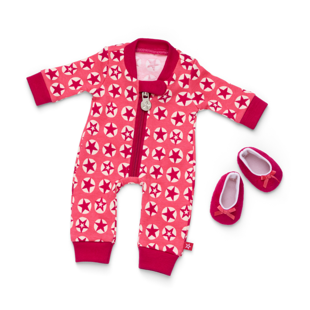 American Girl® x Hanna Andersson Berry Bright Stars Pajamas for Bitty Baby® Dolls B8
