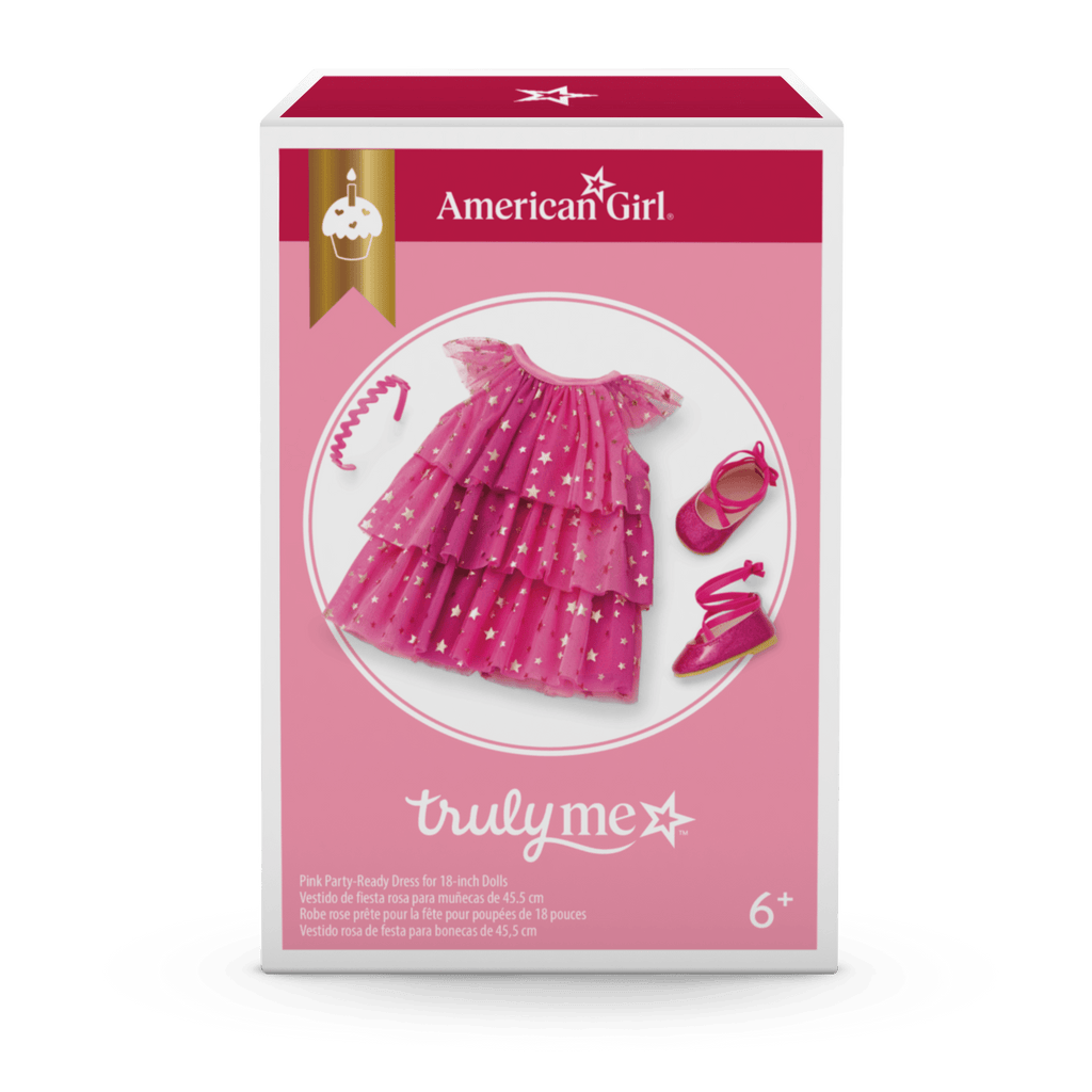 Pink Party-Ready Dress for 18-inch Dolls D5
