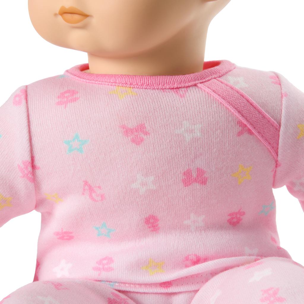 Bitty Baby® Doll #2 with brown hair in Pastel Pink A9