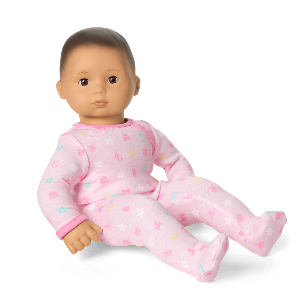 Bitty Baby® Doll #4 with black hair in Pastel Pink E9