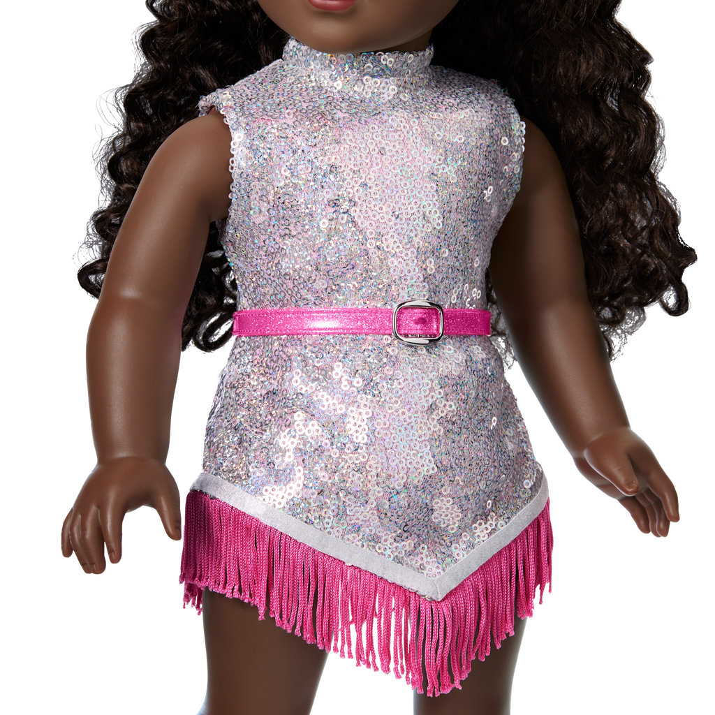 Glam Pink Cowgirl Outfit for 18-inch Dolls A7