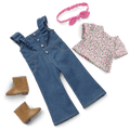 Western Flowers Denim Jumpsuit for 18-inch Dolls B2