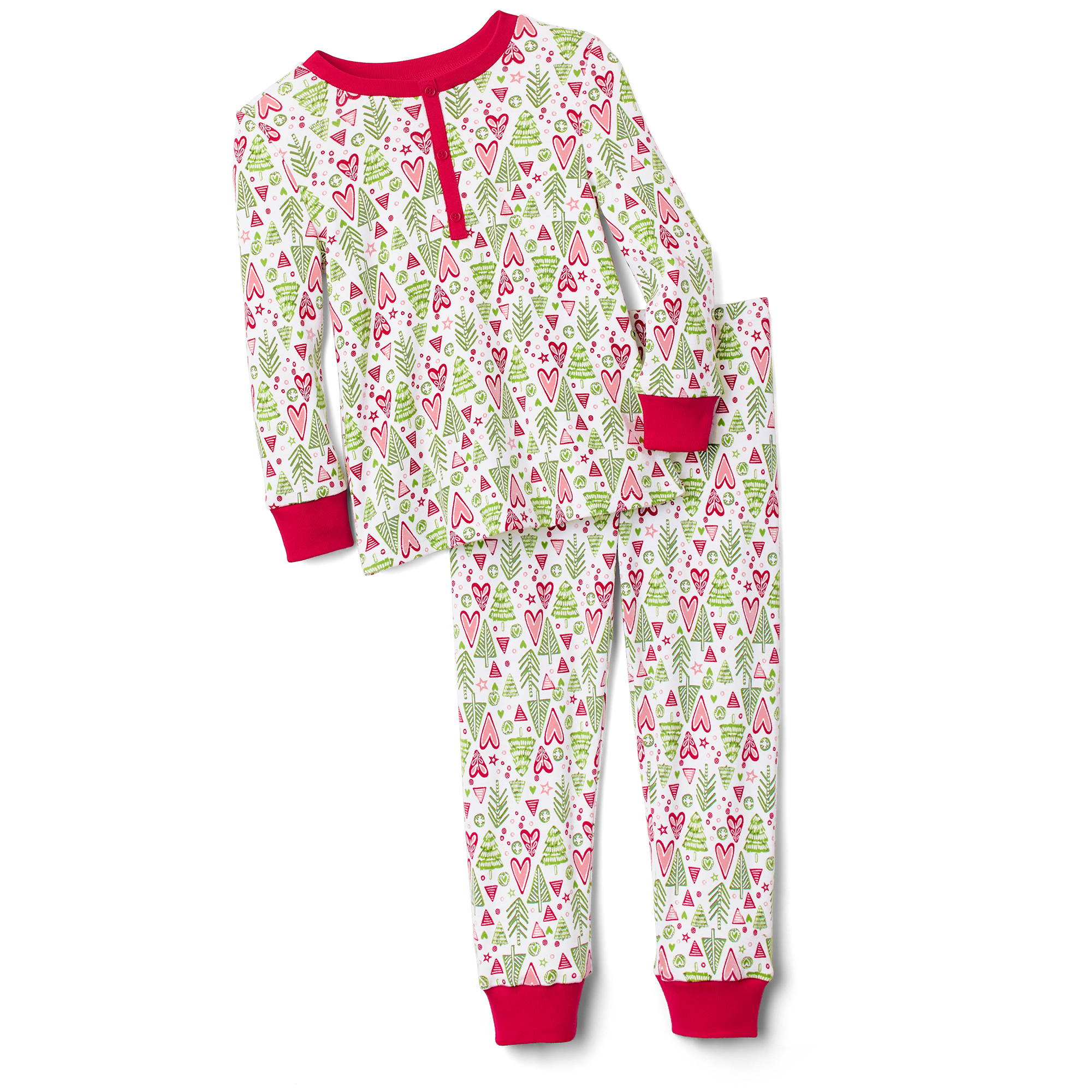 Hearts & Pines Holiday PJs for Little Girls A3