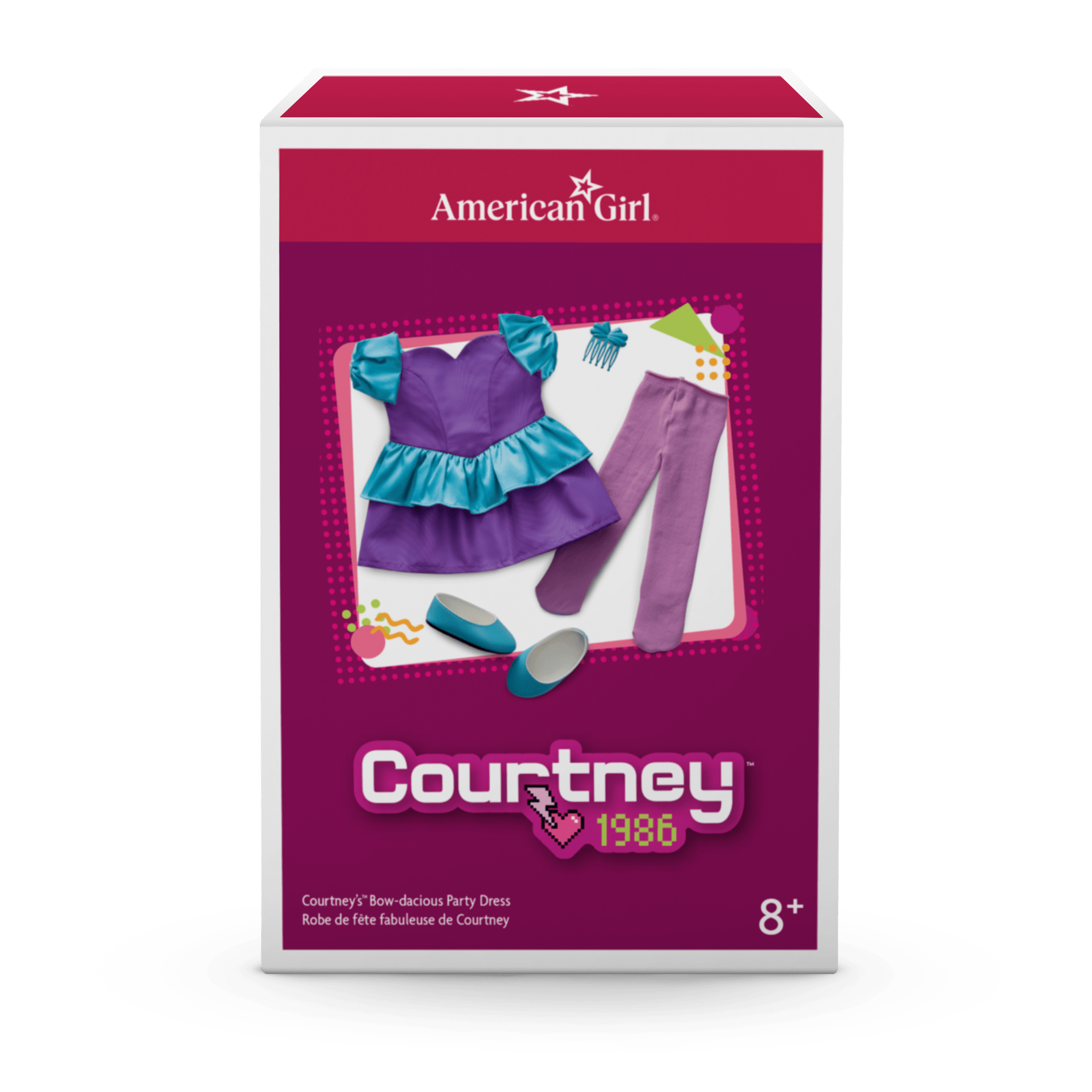Courtney’s™ Bow-dacious Party Dress for 18-inch Dolls (Historical Characters) C6