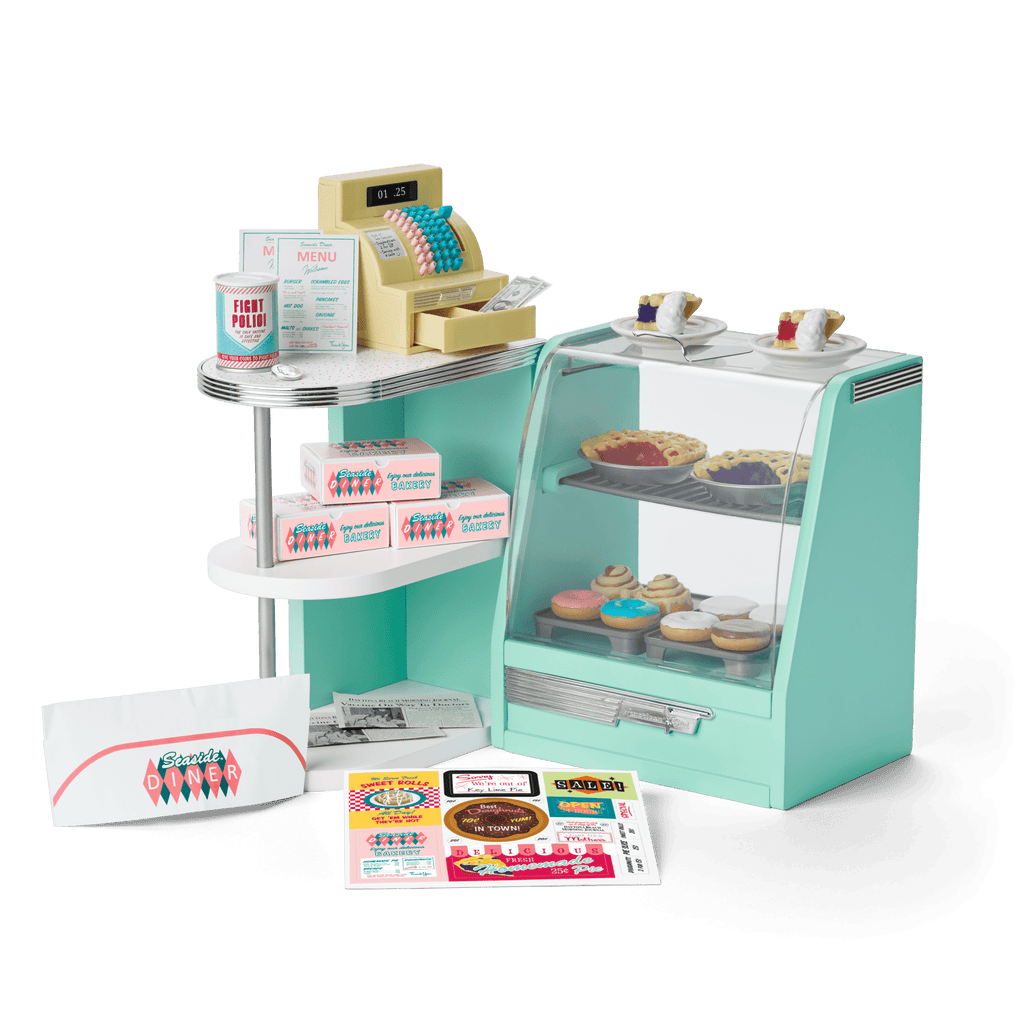 Maryellen’s™ Seaside Diner Bakery Case for 18-inch Dolls (Historical Characters) F5