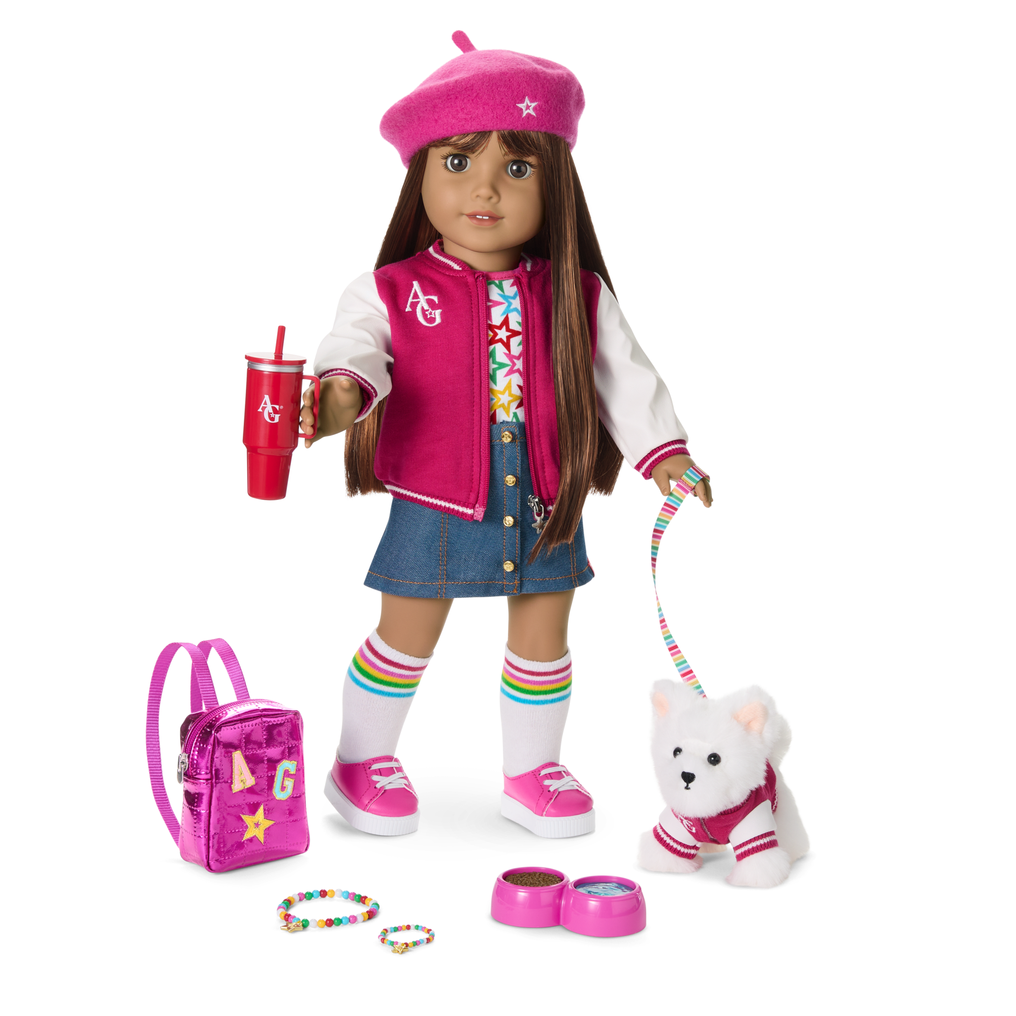 Truly Me™ 18-inch Doll #122 with straight dark-brown hair F2