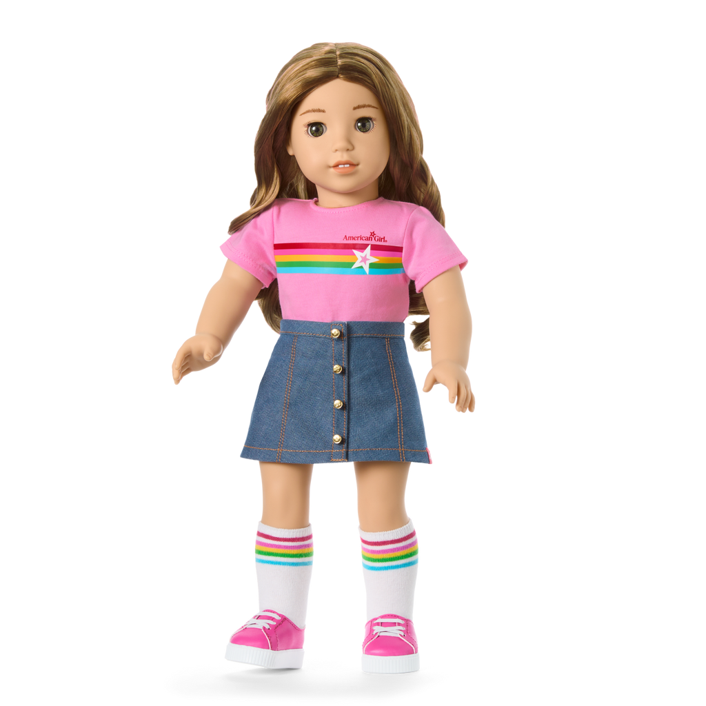 Truly Me™ 18-inch Doll #118 with curly caramel hair F9
