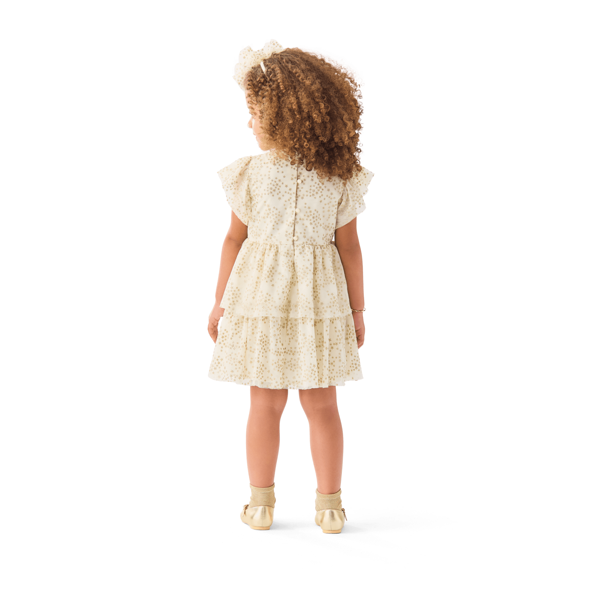 American Girl® x Janie and Jack Sparkly Cream Celebration Dress for Little Girls & Girls A3