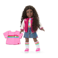 Truly Me™ 18-inch Doll #127 with curly dark-brown hair A2