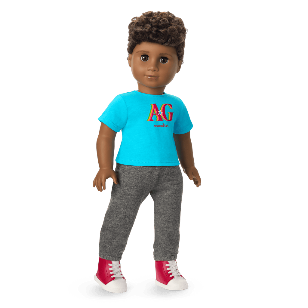 Truly Me™ 18-inch Doll #113 with curly dark-brown hair A0