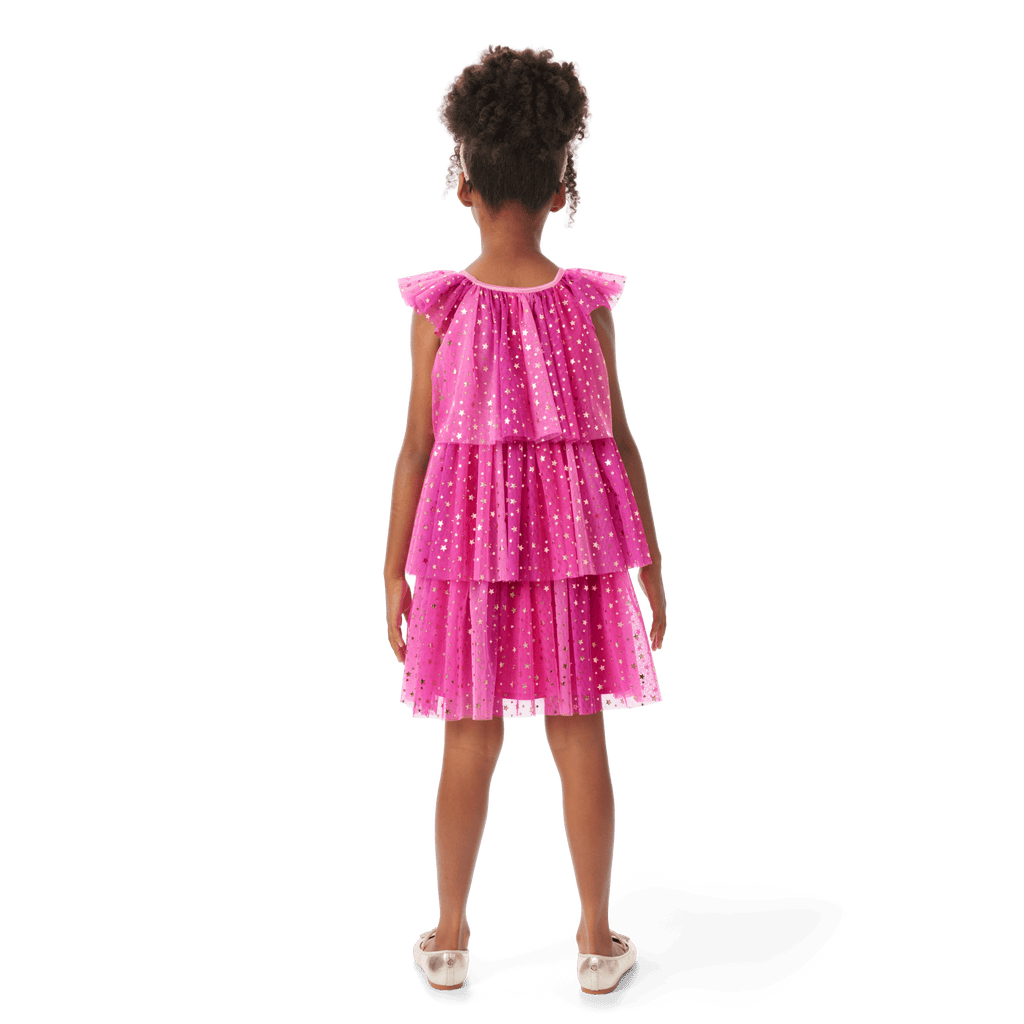 Pink Party-Ready Dress for Girls F4