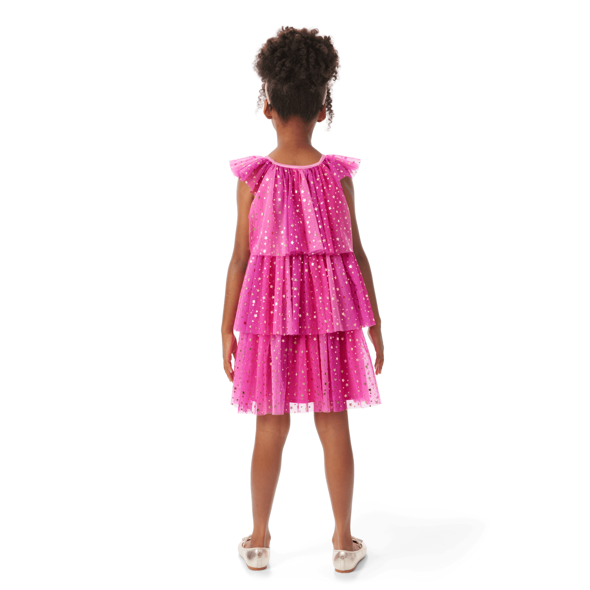 Pink Party-Ready Dress for Girls F4