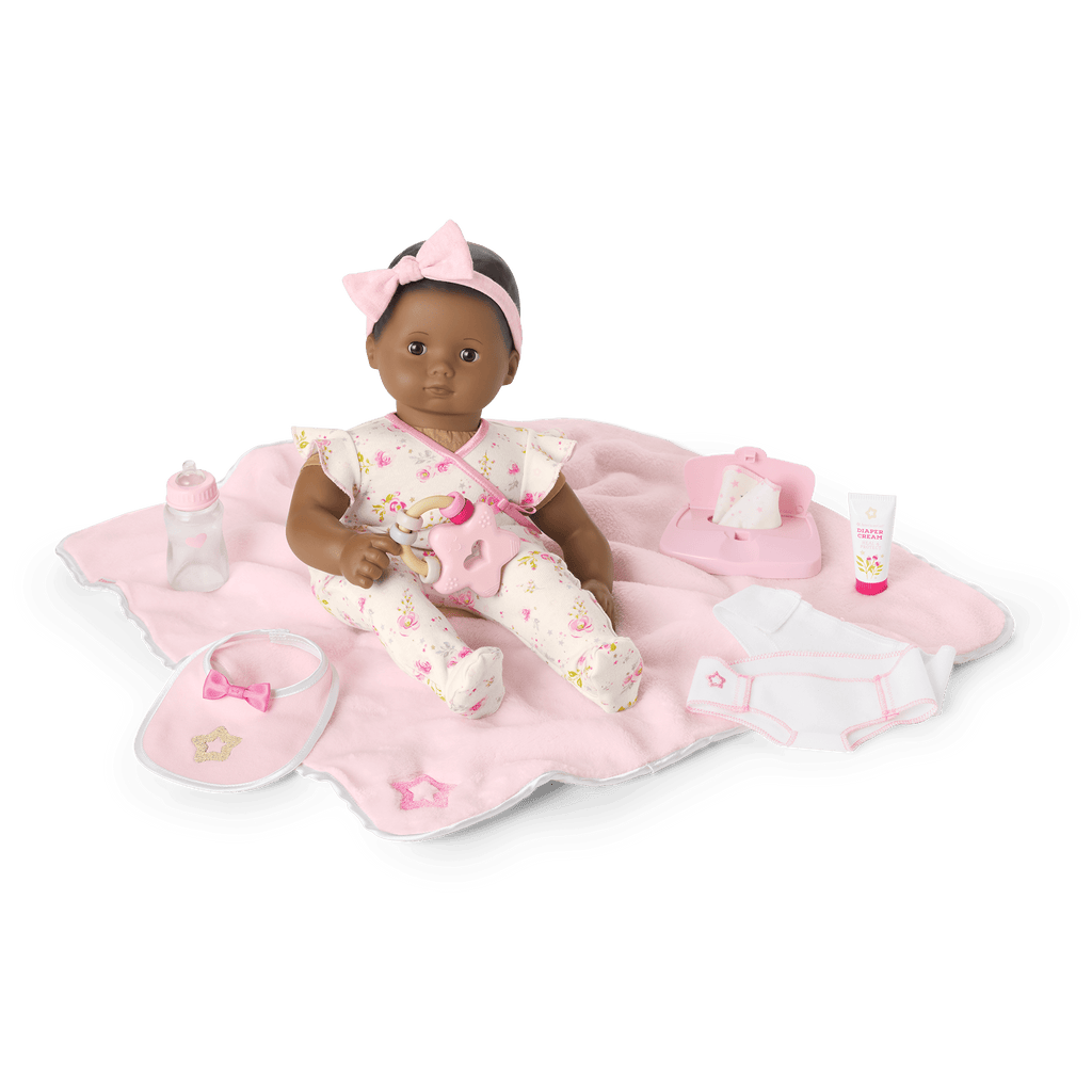 Bitty Baby® Doll #1 with black hair Care & Play Set F8