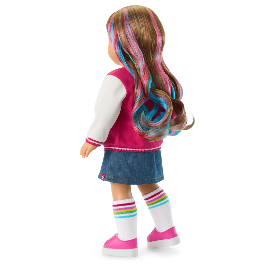 Truly Me™ 18-inch Doll #101 with wavy caramel hair C1