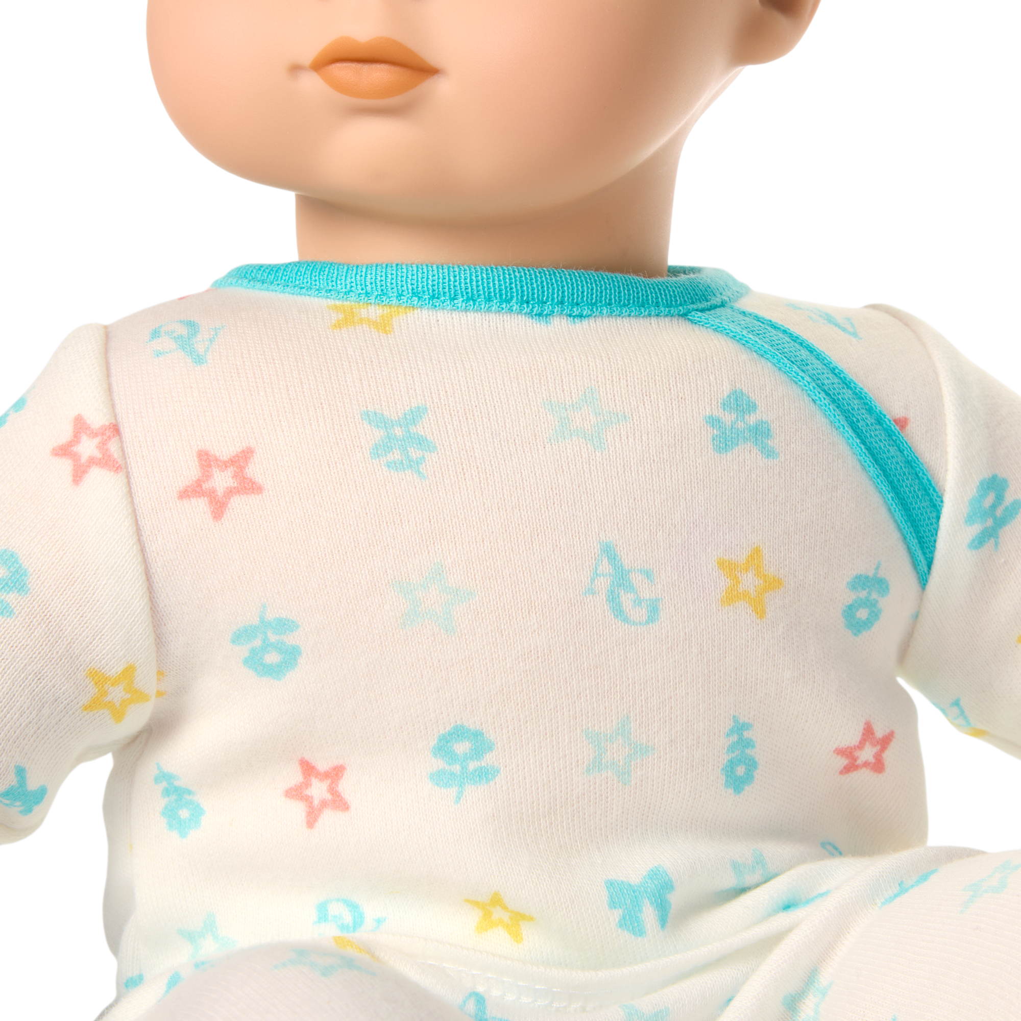 Bitty Baby® Doll #2 with brown hair in Pastel Blue E9